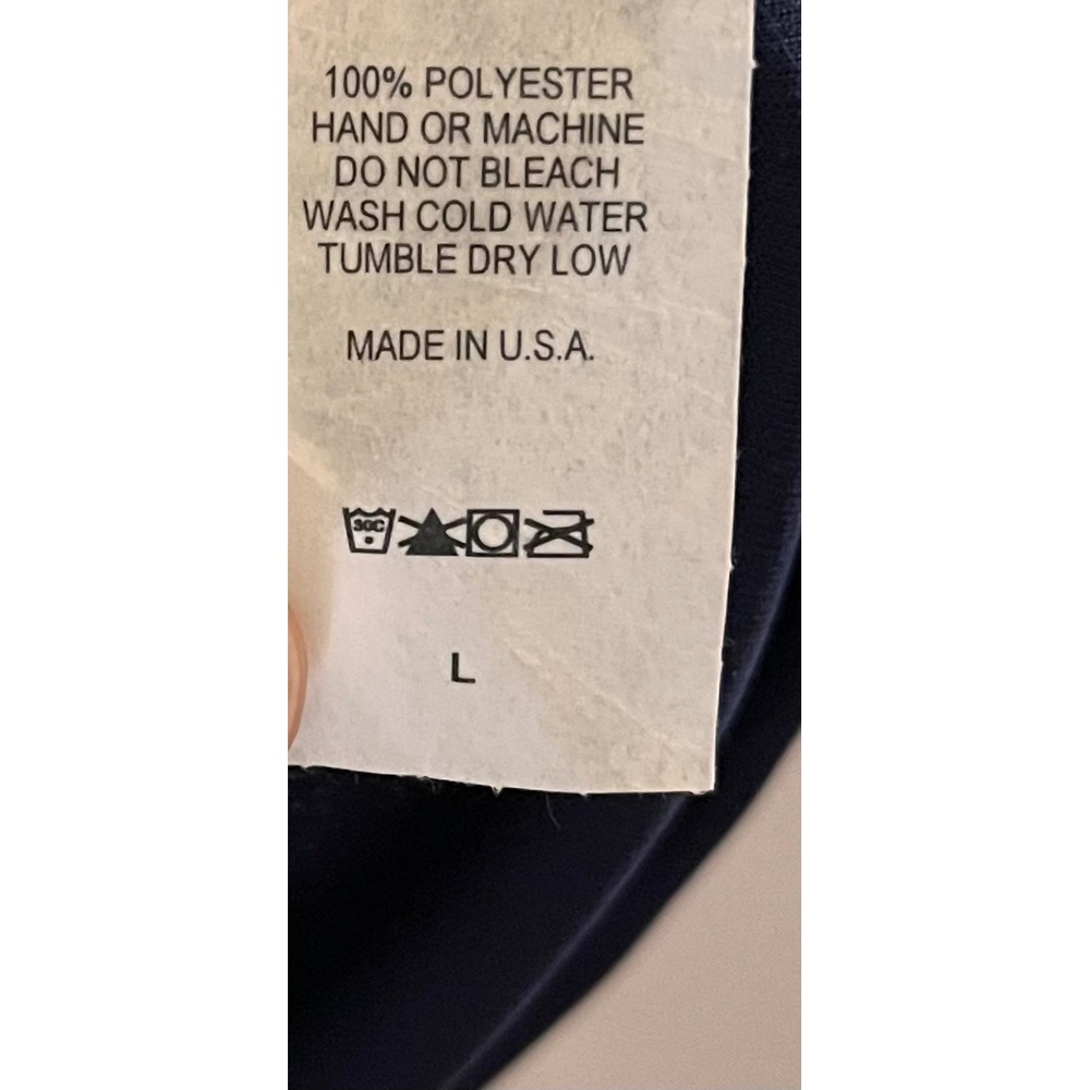 JWM US Navy Performance Golf Shirt Mens Large Blue White Polo Made in USA NWT - Picture 6 of 6